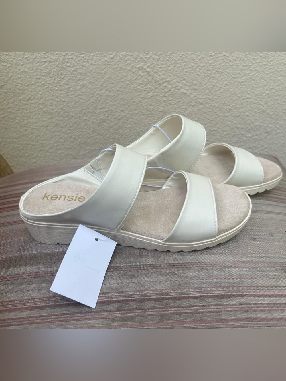 Kensie Women’s Dual Strap Platform Slide Sandals
